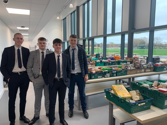 Newcastle West End Food Bank donations from Ponteland High School