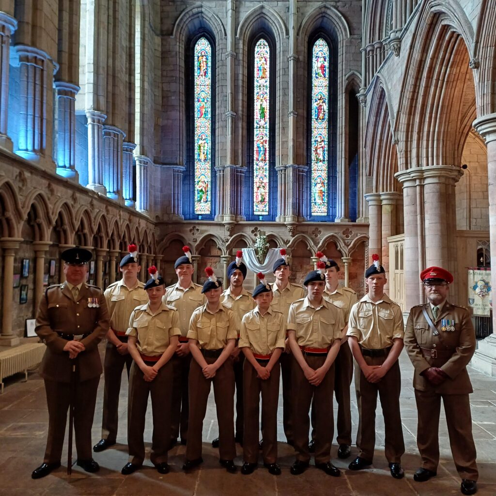 Ponteland High Cadets Honour Her Majesty the Queen at Hexham Abbey
